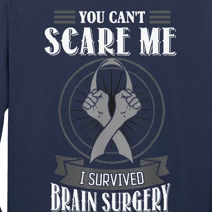 Brain Surgery Survivor Tumor Cancer Awareness Head In Jury Long Sleeve Shirt