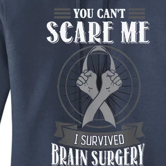 Brain Surgery Survivor Tumor Cancer Awareness Head In Jury Women's Pullover Hoodie