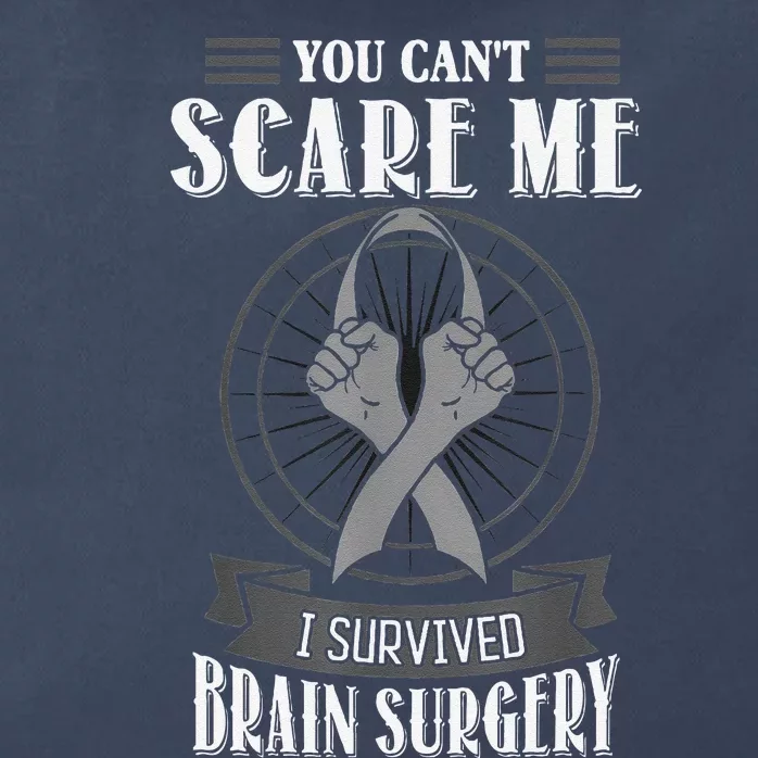 Brain Surgery Survivor Tumor Cancer Awareness Head In Jury Zip Tote Bag