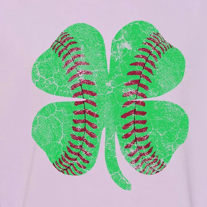 Baseball Shamrock St. Patrick's Day Irish Saint Paddys Gift Garment-Dyed Sweatshirt