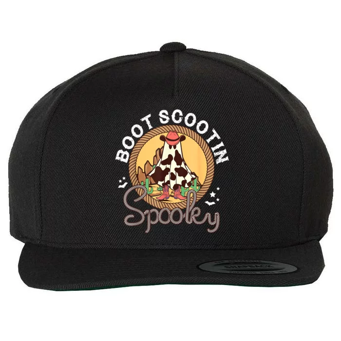 Boot Scootin Spooky Western Halloween Ghost Spooky Season Wool Snapback Cap