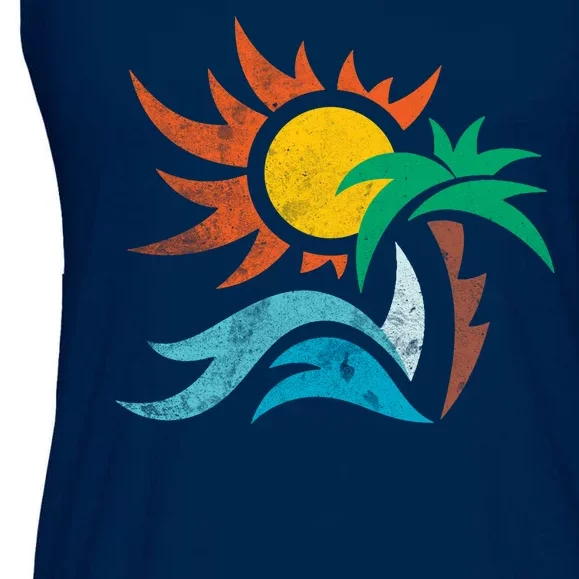 Beach Sunset Summer Ladies Essential Flowy Tank