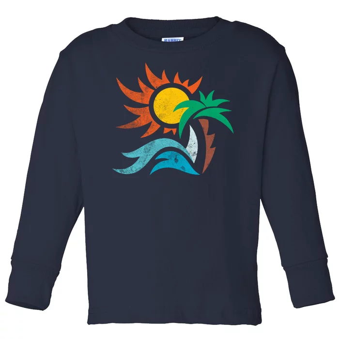 Beach Sunset Summer Toddler Long Sleeve Shirt