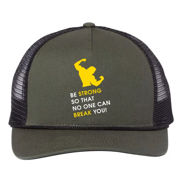 Be Strong So That No One Can Break You! Retro Rope Trucker Hat Cap