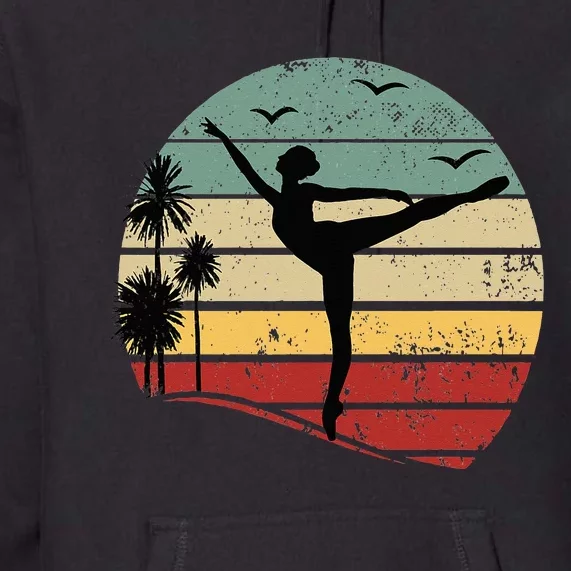 Ballet Silhouette Sunset Ballet Ballet Ballerina Premium Hoodie