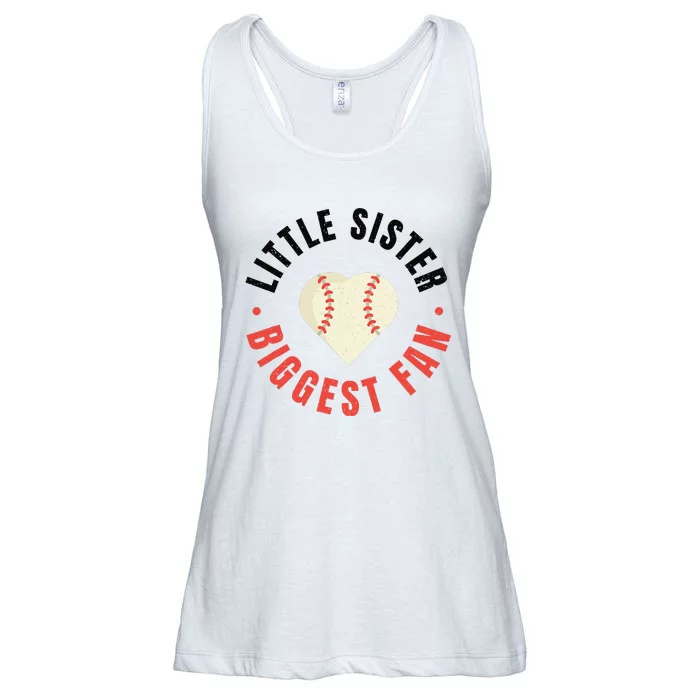 Baseball Sister 's Little Sister Biggest Fan Tee Ball Ladies Essential Flowy Tank