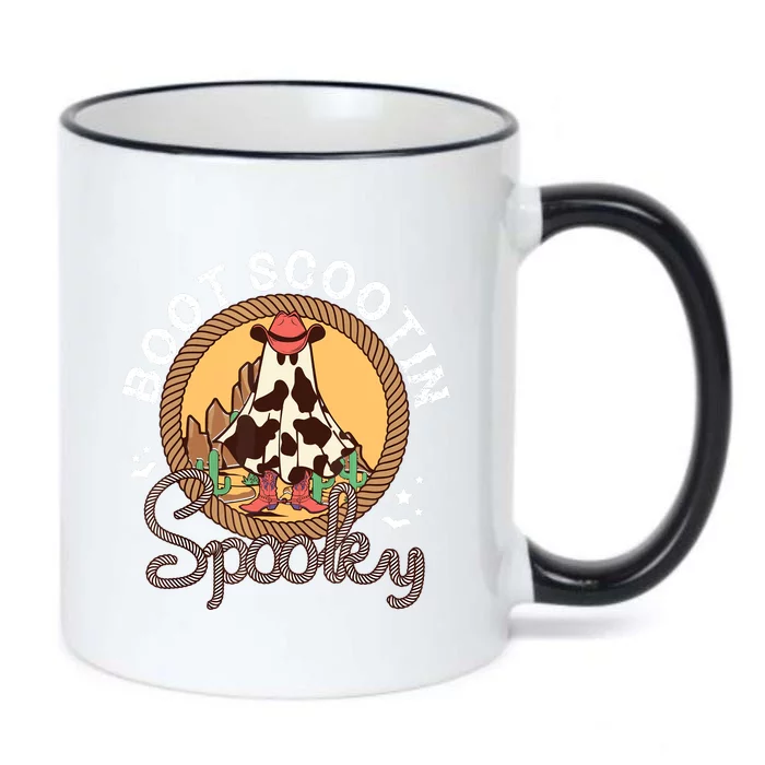 Boot Scootin Spooky Western Halloween Ghost Spooky Season Black Color Changing Mug