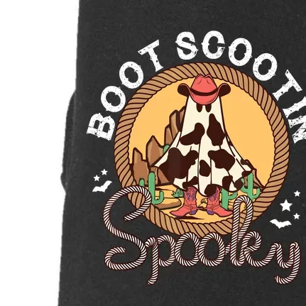 Boot Scootin Spooky Western Halloween Ghost Spooky Season Doggie 3-End Fleece Hoodie