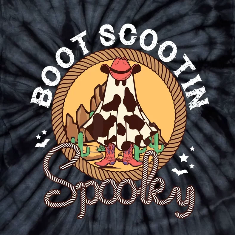 Boot Scootin Spooky Western Halloween Ghost Spooky Season Tie-Dye T-Shirt