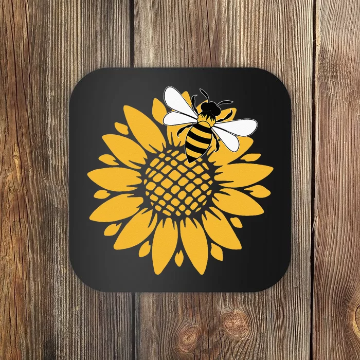 Bumblebee Sunflower Springtime Save The Bees Honeybee Coaster