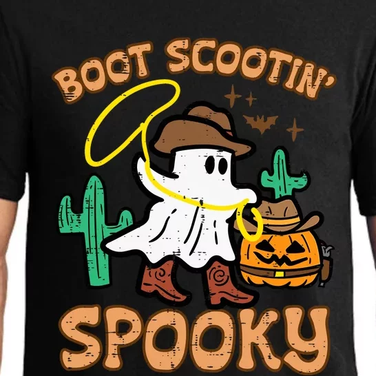 Boot Scootin Spooky Ghost Cowboy Funny Halloween Pajama Set