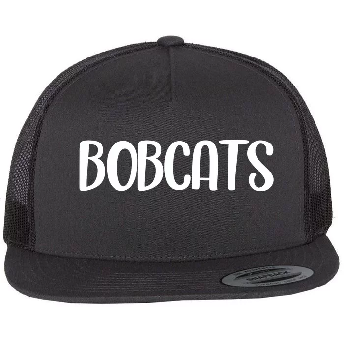 Bobcats School Spirit Team Mascot Teacher Gift Flat Bill Trucker Hat