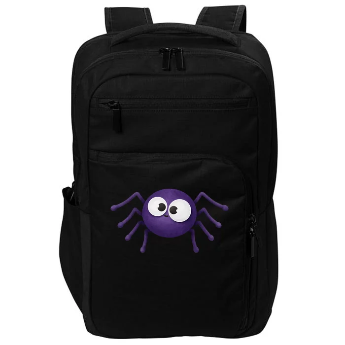 Blue Scary Spider Halloween Impact Tech Backpack