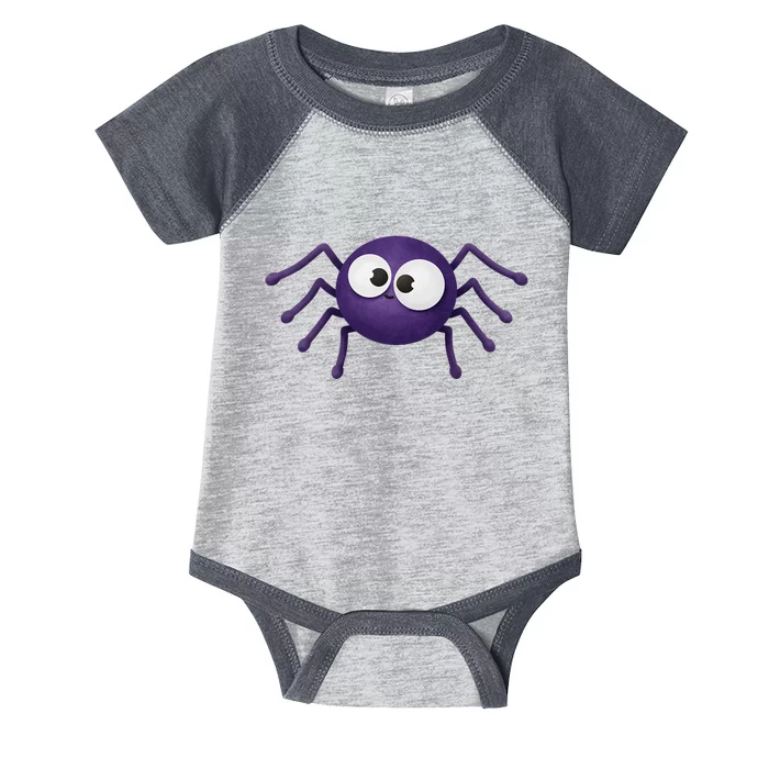 Blue Scary Spider Halloween Infant Baby Jersey Bodysuit