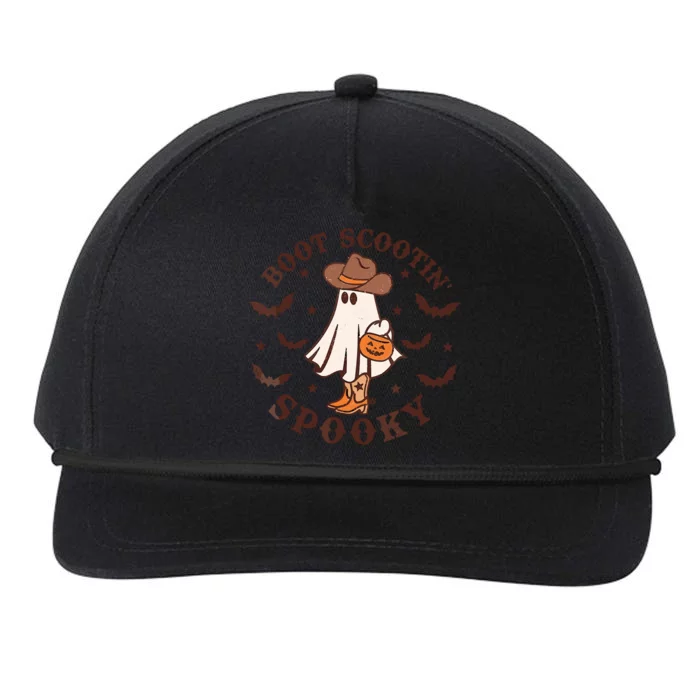 Boot Scootin Spooky Cowboy Ghost Western Halloween Cute Spooky Snapback Five-Panel Rope Hat