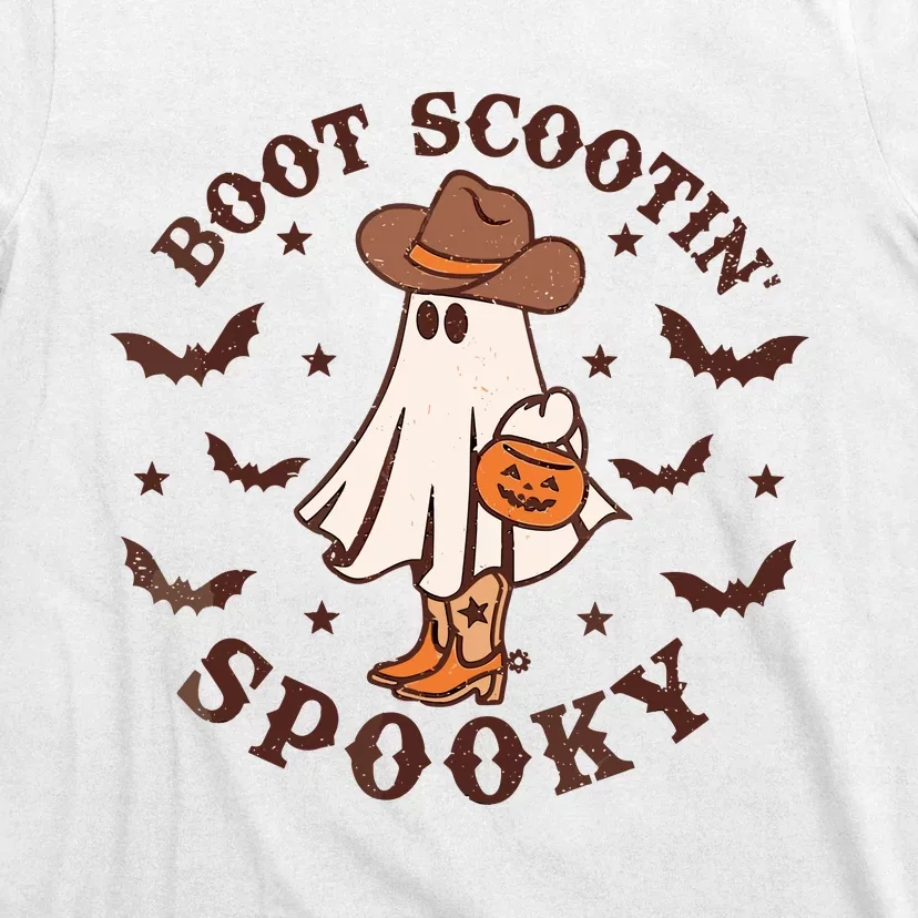 Boot Scootin Spooky Cowboy Ghost Western Halloween Cute Spooky T-Shirt