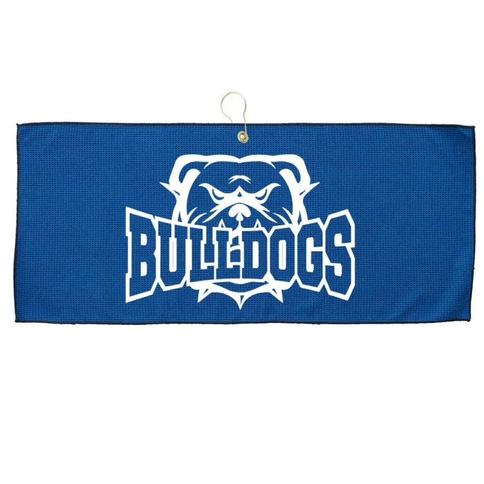 Bulldogs School Sports Fan Team Spirit Large Microfiber Waffle Golf Towel