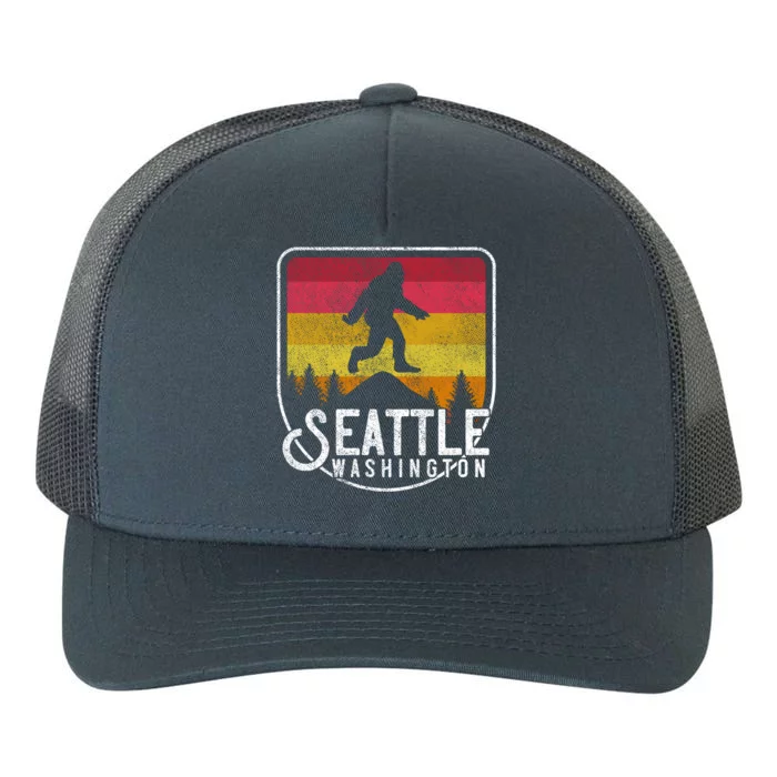 Bigfoot Sasquatch Seattle Washington Retro Hiking Outdoors Cute Gift Yupoong Adult 5-Panel Trucker Hat