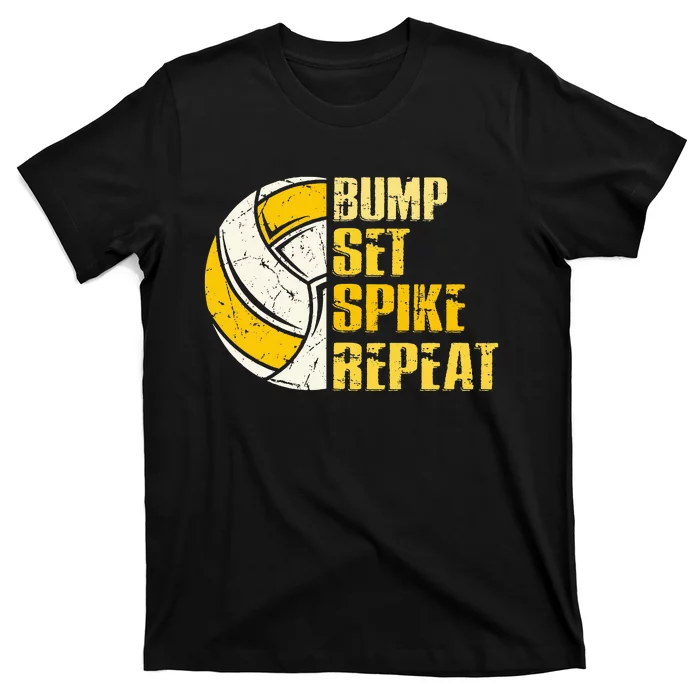 Bump Set Spike Repeat Volleyball Funny T-Shirt