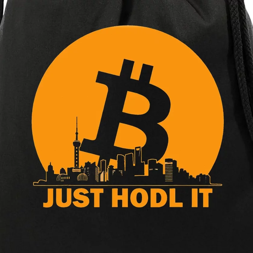 Bitcoin Shanghai Skyline Shanghai Bitcoin Maximalist Drawstring Bag