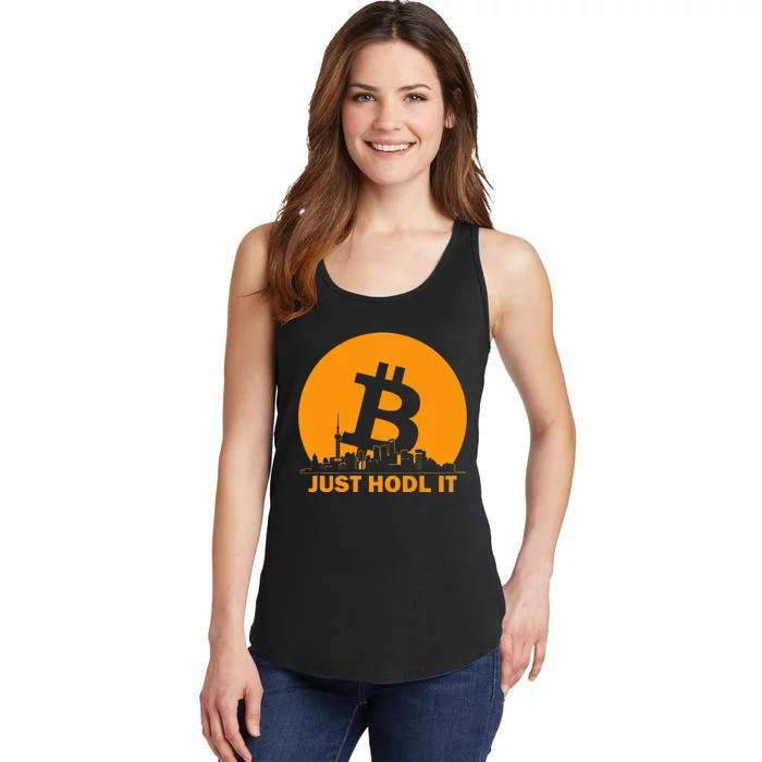 Bitcoin Shanghai Skyline Shanghai Bitcoin Maximalist Ladies Essential Tank