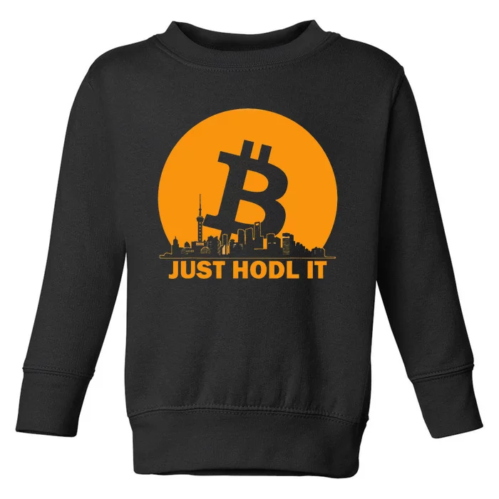 Bitcoin Shanghai Skyline Shanghai Bitcoin Maximalist Toddler Sweatshirt