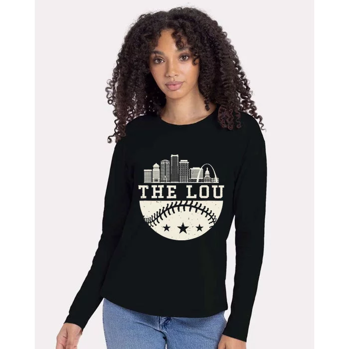 Baseball Season St. Louis The Lou Fan Hometown Womens Cotton Relaxed Long Sleeve T-Shirt