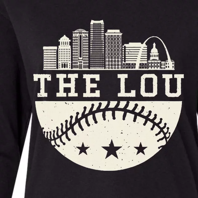 Baseball Season St. Louis The Lou Fan Hometown Womens Cotton Relaxed Long Sleeve T-Shirt