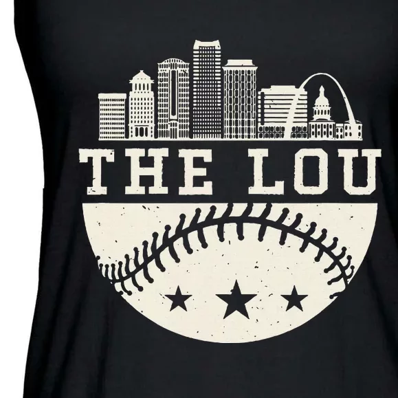 Baseball Season St. Louis The Lou Fan Hometown Ladies Essential Flowy Tank