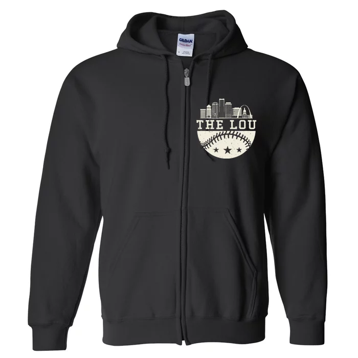 Baseball Season St. Louis The Lou Fan Hometown Full Zip Hoodie