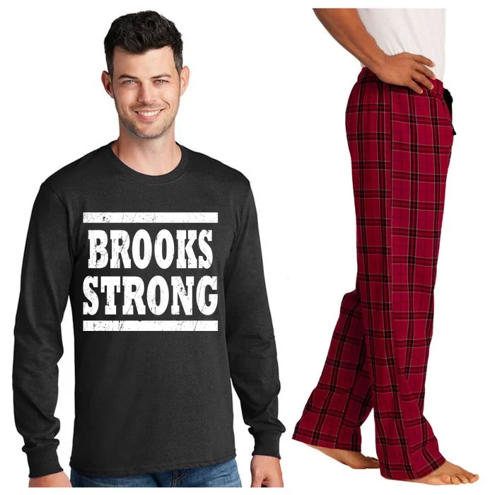 Brooks Strong Squad Family Reunion Last Name Team Custom Gift Long Sleeve Pajama Set