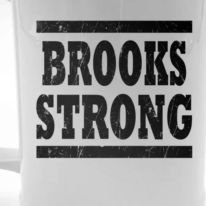 Brooks Strong Squad Family Reunion Last Name Team Custom Gift Front & Back Beer Stein