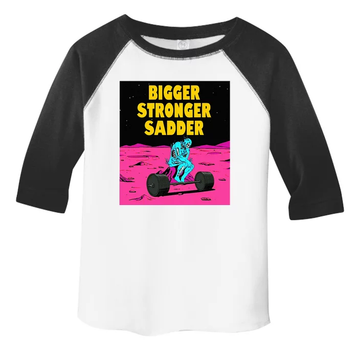 Bigger Stronger Sadder Weightlifting Bodybuilding Toddler Fine Jersey T-Shirt