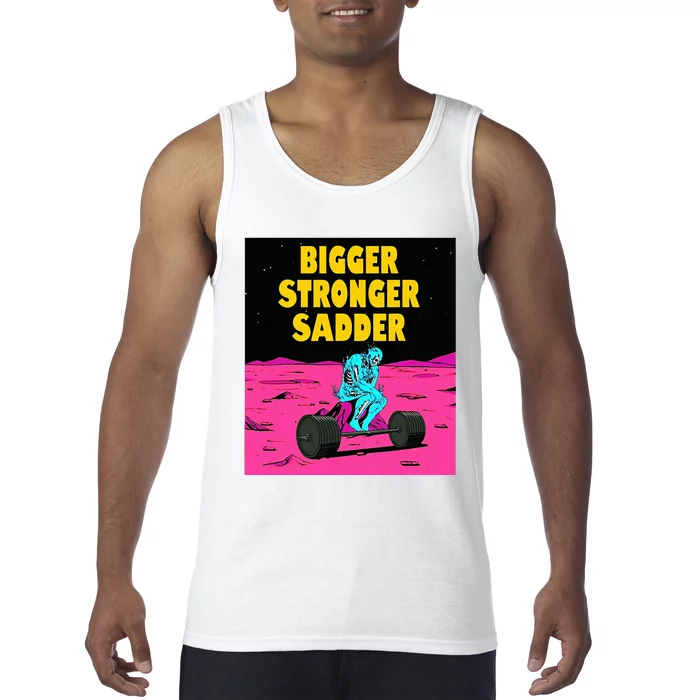 Bigger Stronger Sadder Weightlifting Bodybuilding Tank Top