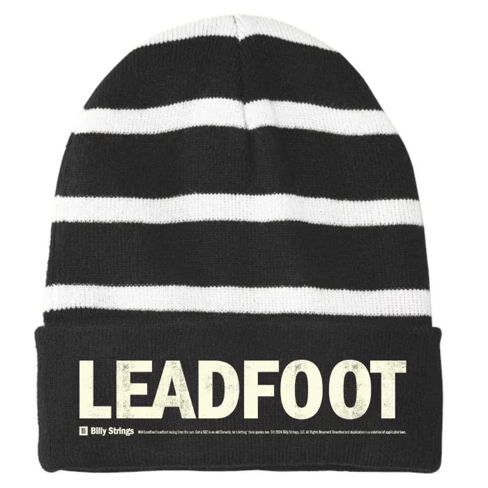 Billy Strings Store Bumper Sticker Leadfoot Striped Beanie with Solid Band