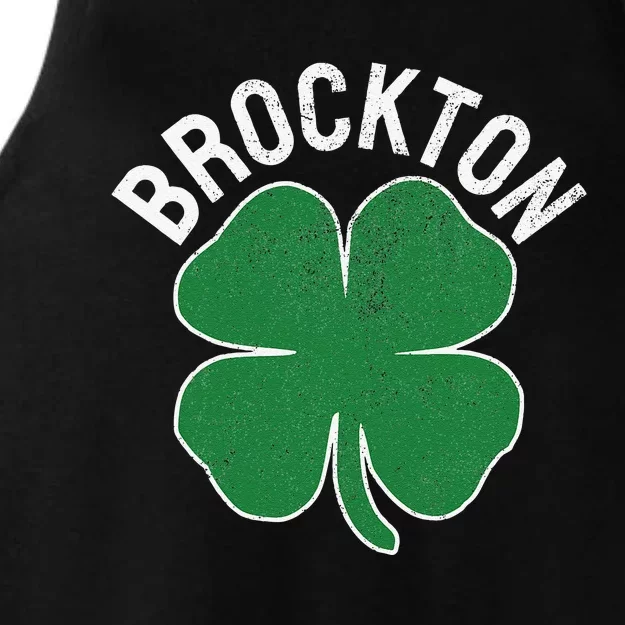 Brockton Shamrock St. Patrick's Day Saint Paddy's Irish Ladies Tri-Blend Wicking Tank