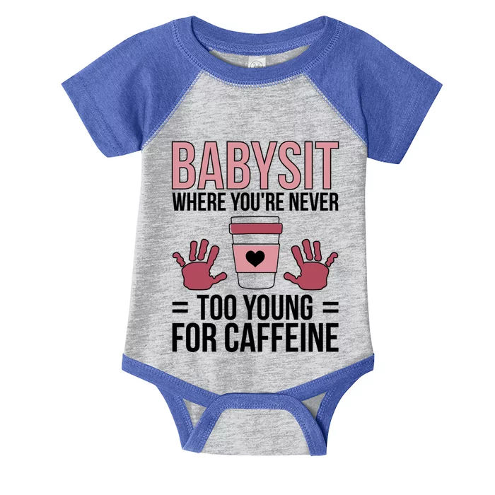 Babysit Sitter Sitting Sitters Cute Gift Infant Baby Jersey Bodysuit