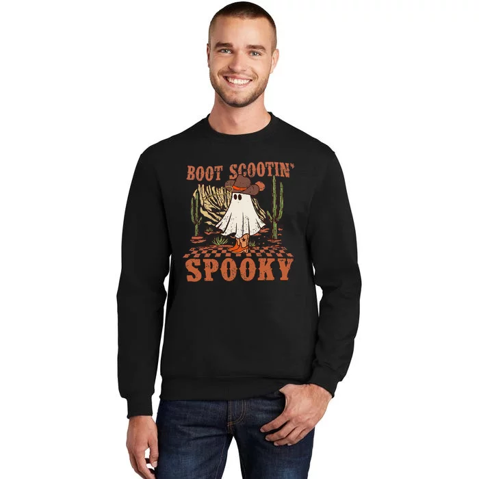 Boot Scootin Spooky Western Halloween Ghost Spooky Season Sweatshirt