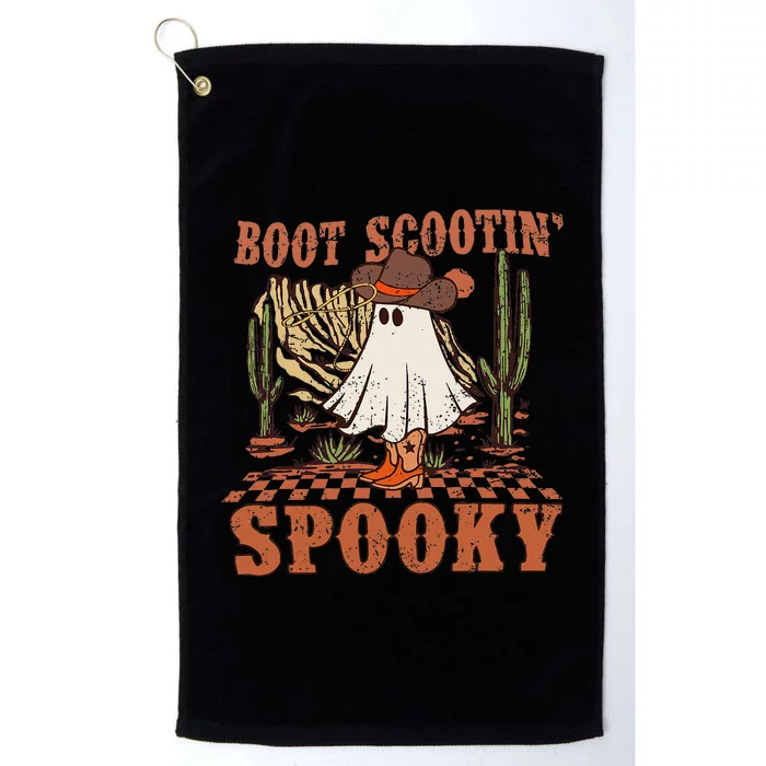 Boot Scootin Spooky Western Halloween Ghost Spooky Season Platinum Collection Golf Towel