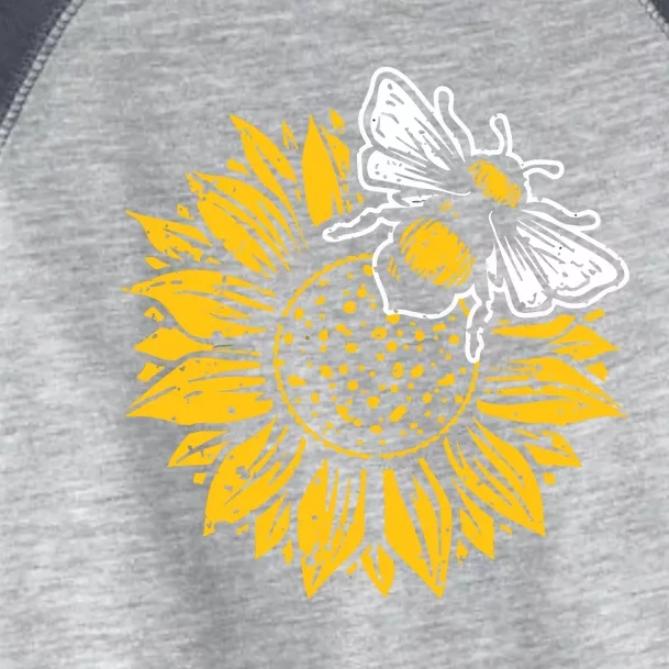 Bumblebee Sunflower Springtime Save The Bees Honeybee Toddler Fine Jersey T-Shirt