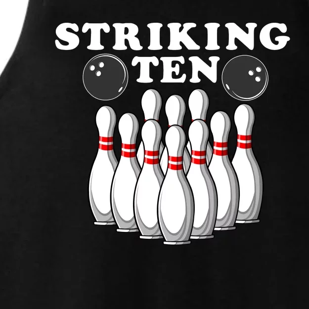 Bowling Striking Ten Ladies Tri-Blend Wicking Tank