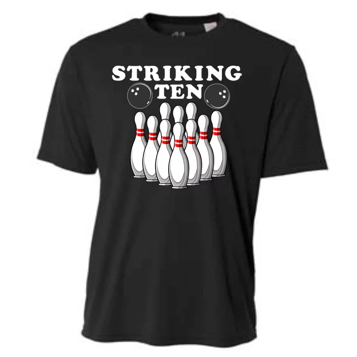 Bowling Striking Ten Cooling Performance Crew T-Shirt