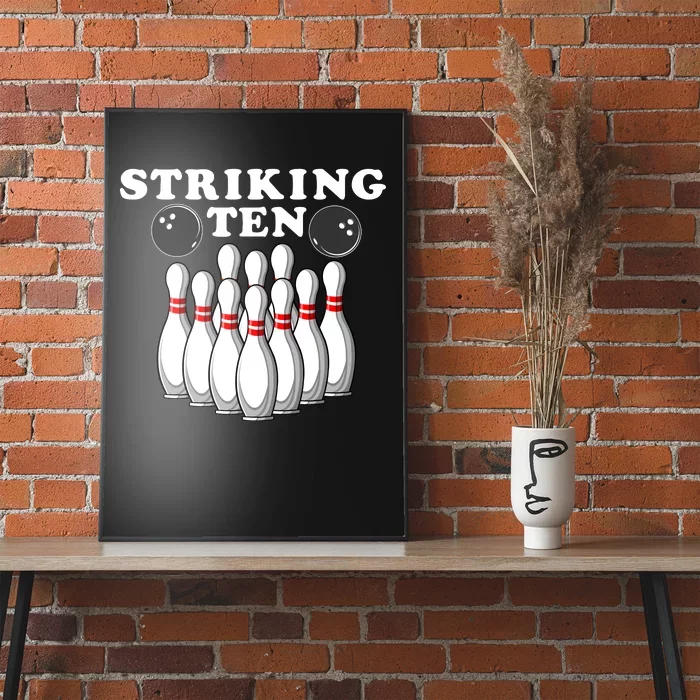 Bowling Striking Ten Poster