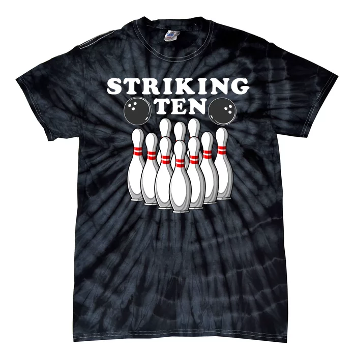 Bowling Striking Ten Tie-Dye T-Shirt