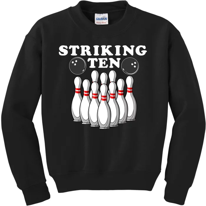 Bowling Striking Ten Kids Sweatshirt