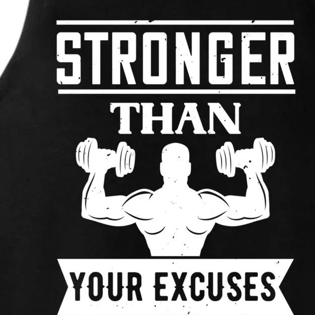 Be Stronger Than Your Excuses Motivational Quotes Gift Ladies Tri-Blend Wicking Tank