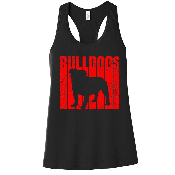 Bulldogs Sports Team Mascot Women's Racerback Tank