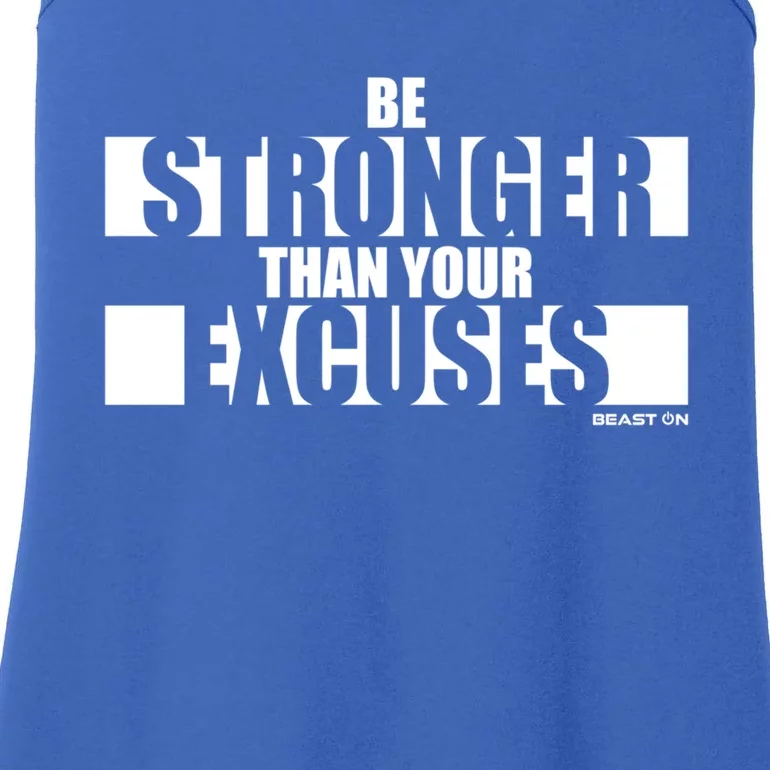 Be Stronger Than Your Excuses Fitness Design Gym Motivation Gift Ladies Essential Tank