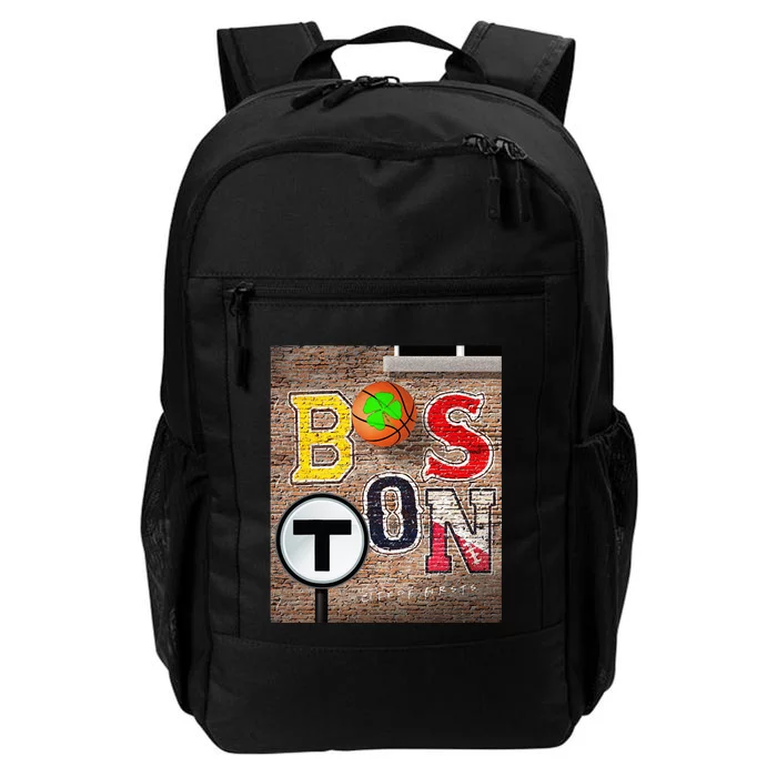 Boston Sports Teams Fan Football Baseball Hockey Basketball Daily Commute Backpack