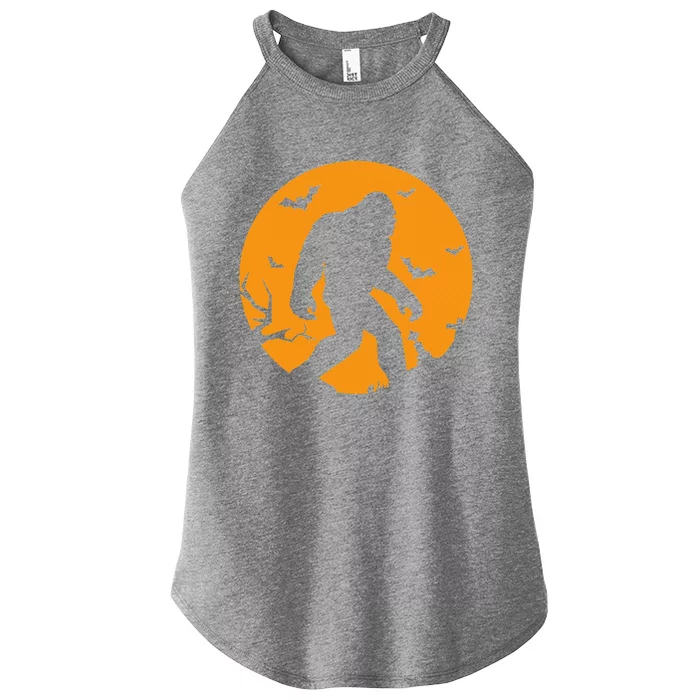 Bigfoot Silhouette Trick Or Treat Halloween Women’s Perfect Tri Rocker Tank